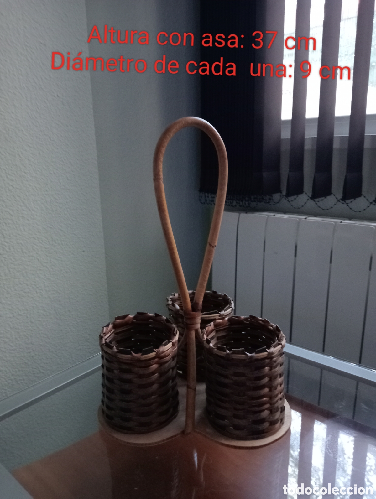 Artesan&iacute;a: Original botellero de mimbre - Foto 2