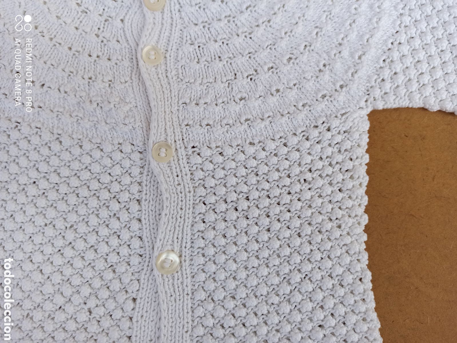 Artesan&iacute;a: Jersey artesanal de hilo perl&eacute;, impecable - Foto 3