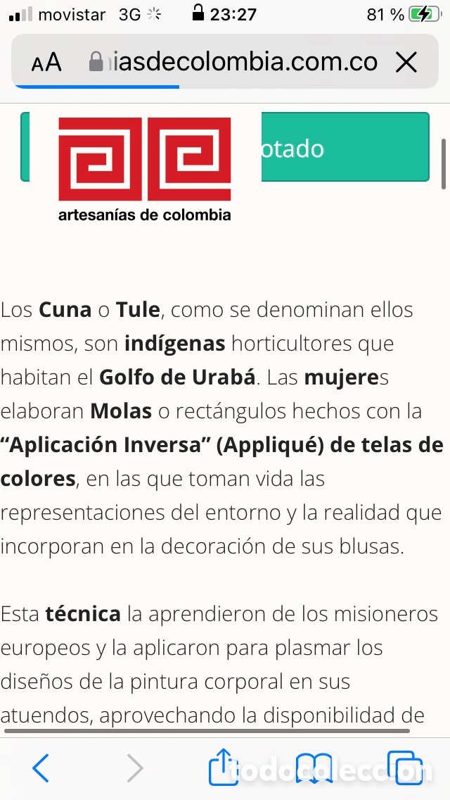 Artesan&iacute;a: Mola de Colombia - Foto 6