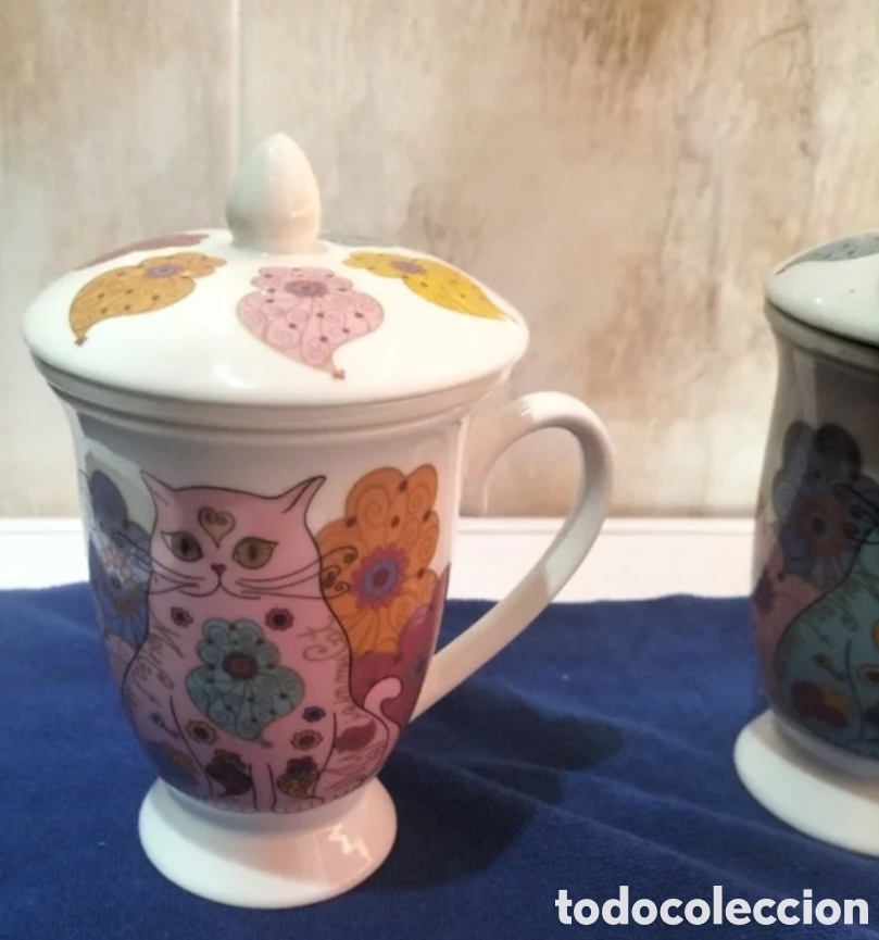 Artesan&iacute;a: Conjunto de tazas de t&eacute;. - Foto 4