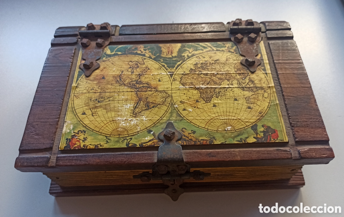 Artesan&iacute;a: ANTIGUO COFRE DE MADERA MACIZA - Foto 2