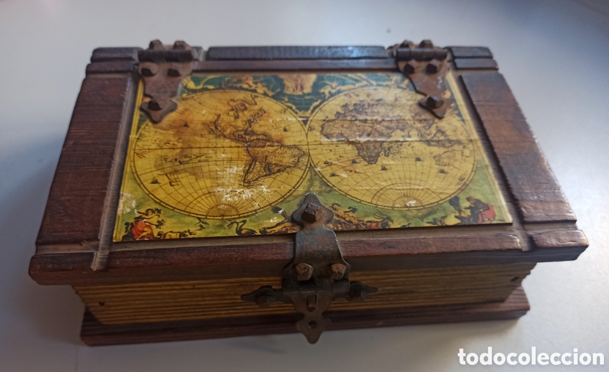 Artesan&iacute;a: ANTIGUO COFRE DE MADERA MACIZA - Foto 5