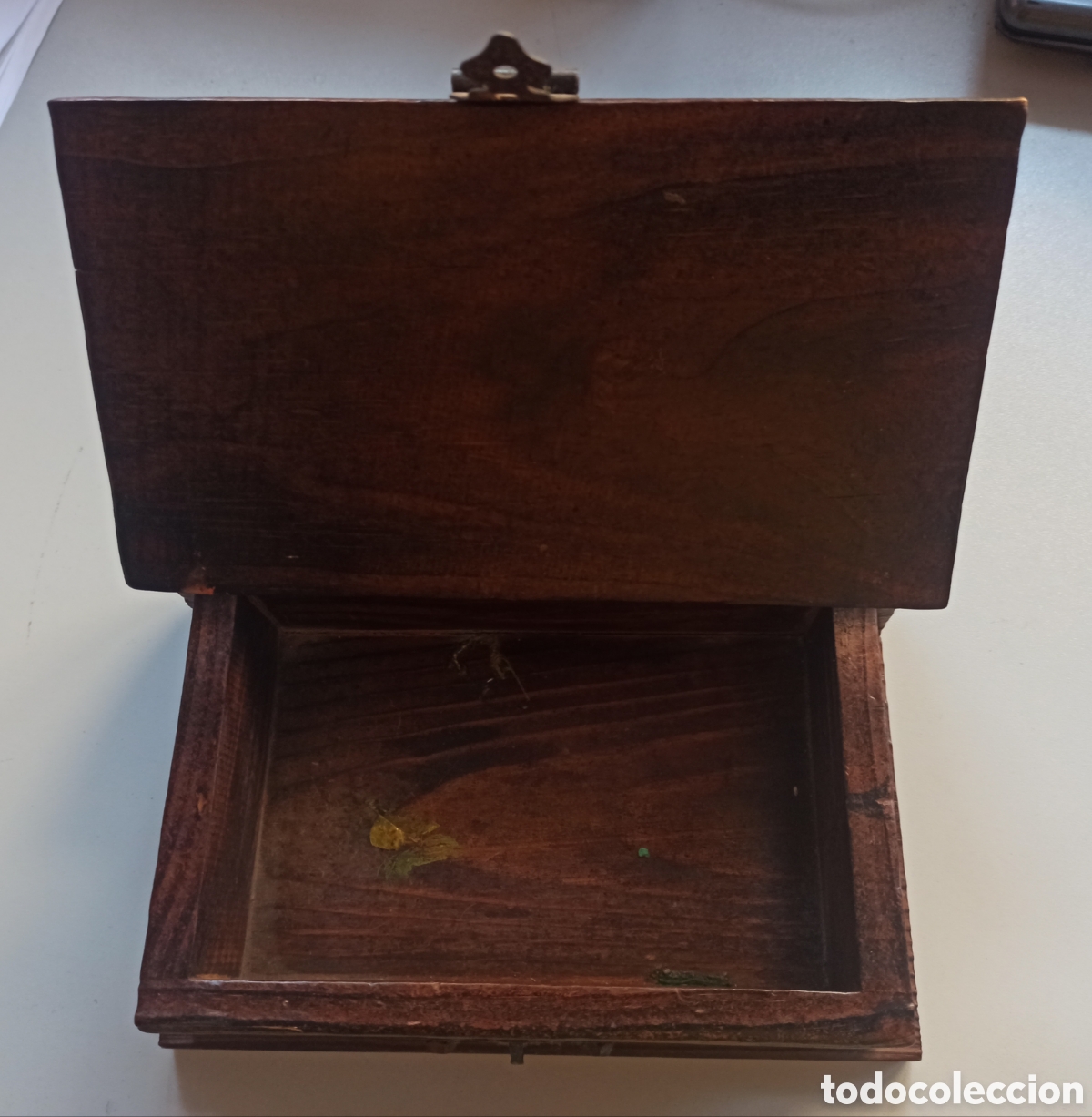 Artesan&iacute;a: ANTIGUO COFRE DE MADERA MACIZA - Foto 6