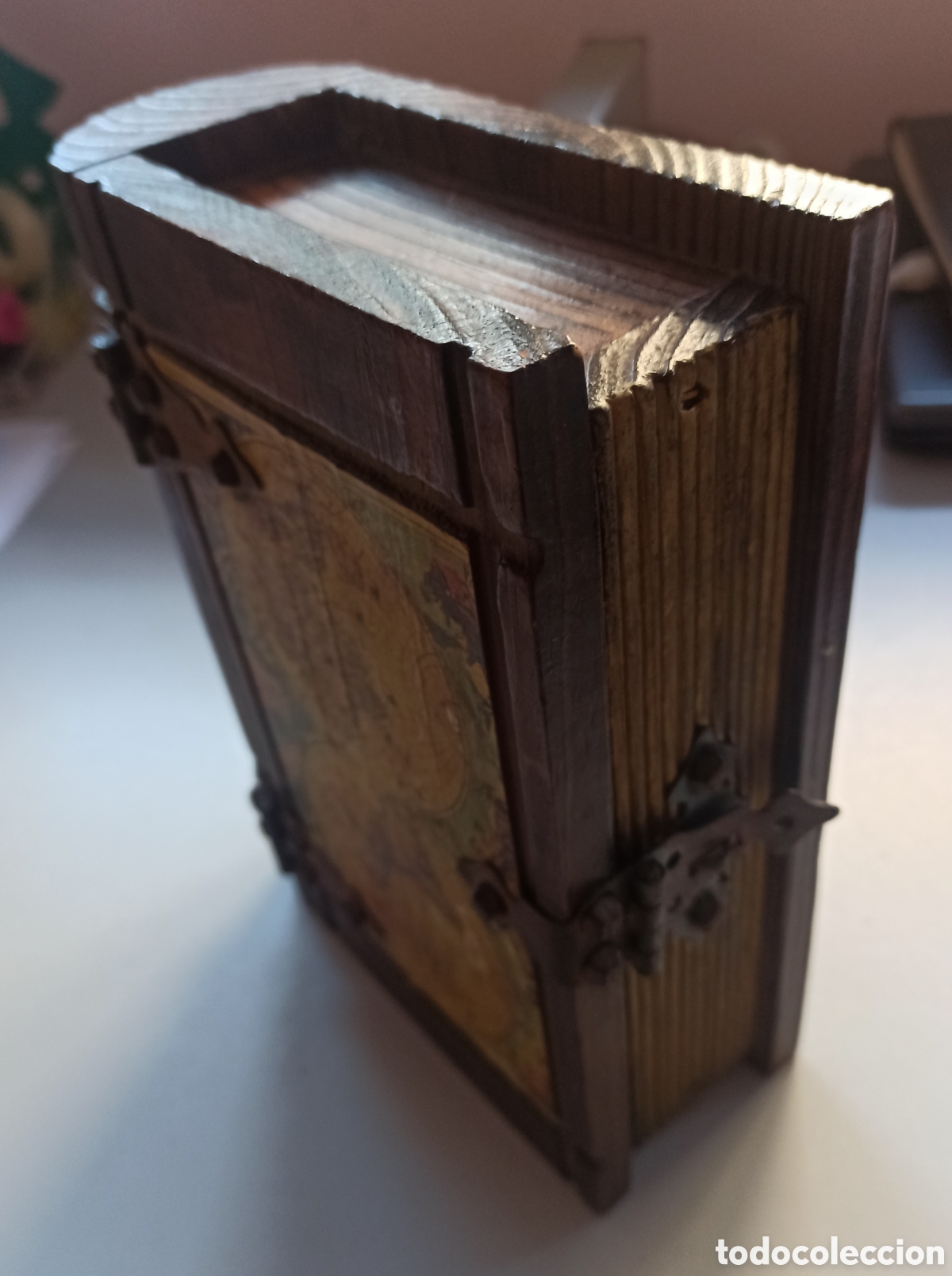 Artesan&iacute;a: ANTIGUO COFRE DE MADERA MACIZA - Foto 7