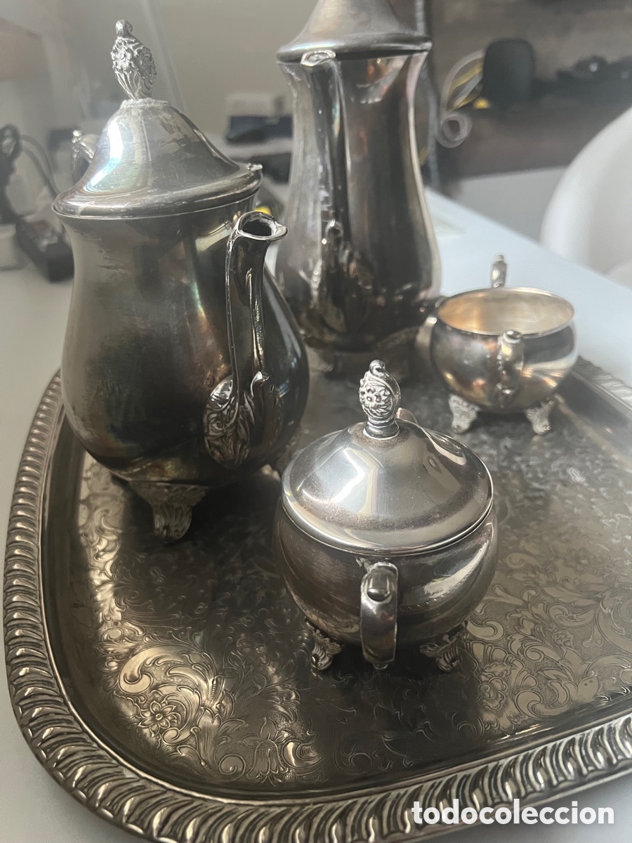 Artesan&iacute;a: Conjunto Caf&eacute; T&eacute; silver plated - Foto 5
