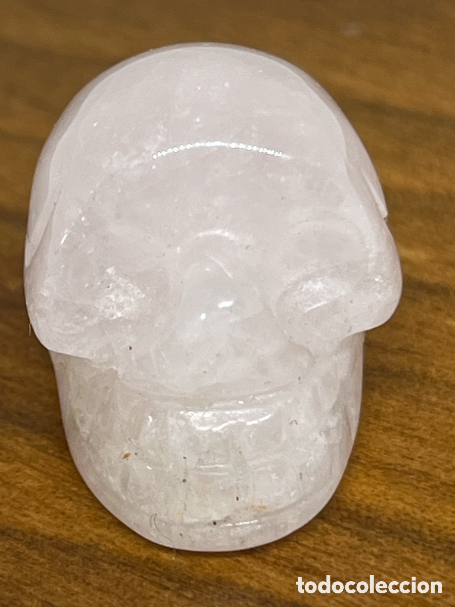Artesan&iacute;a: CALAVERA DE CUARZO ROSA - Foto 3