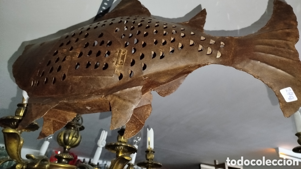 Artesan&iacute;a: Lampara pez de hierro - Foto 2