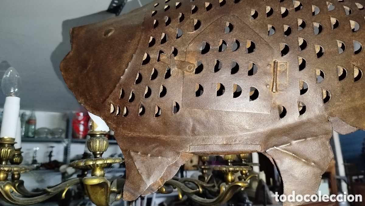 Artesan&iacute;a: Lampara pez de hierro - Foto 3