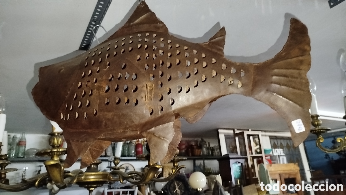 Artesan&iacute;a: Lampara pez de hierro - Foto 4