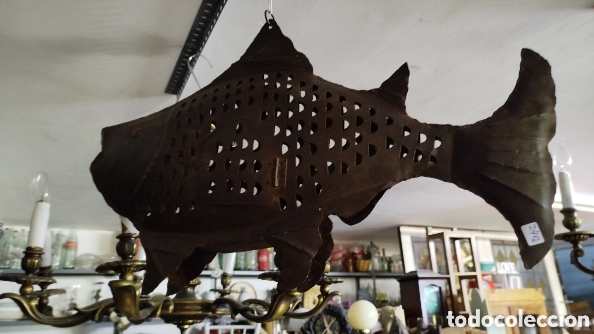 Artesan&iacute;a: Lampara pez de hierro - Foto 7