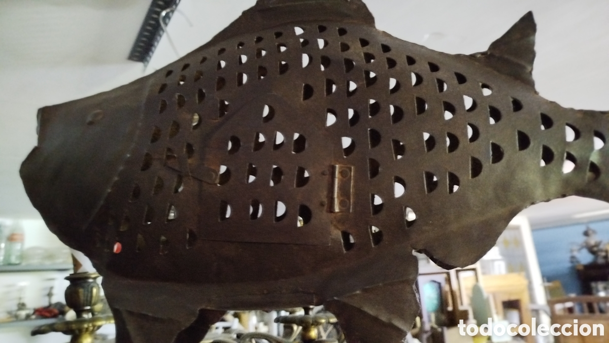 Artesan&iacute;a: Lampara pez de hierro - Foto 9