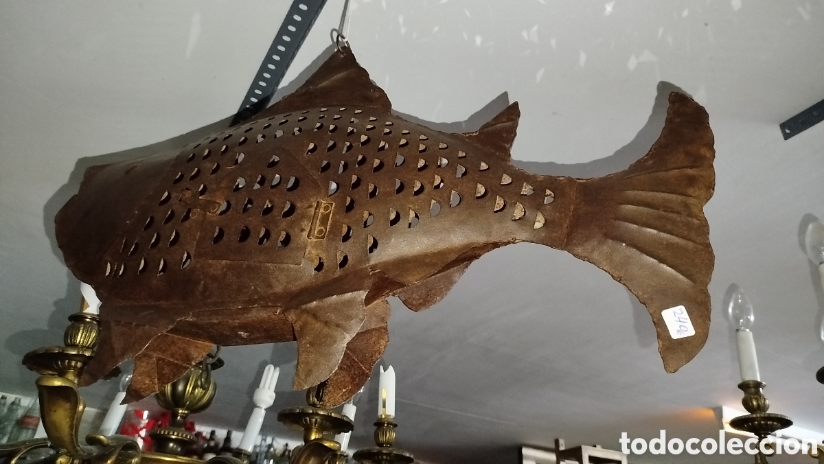 Artesan&iacute;a: Lampara pez de hierro - Foto 1