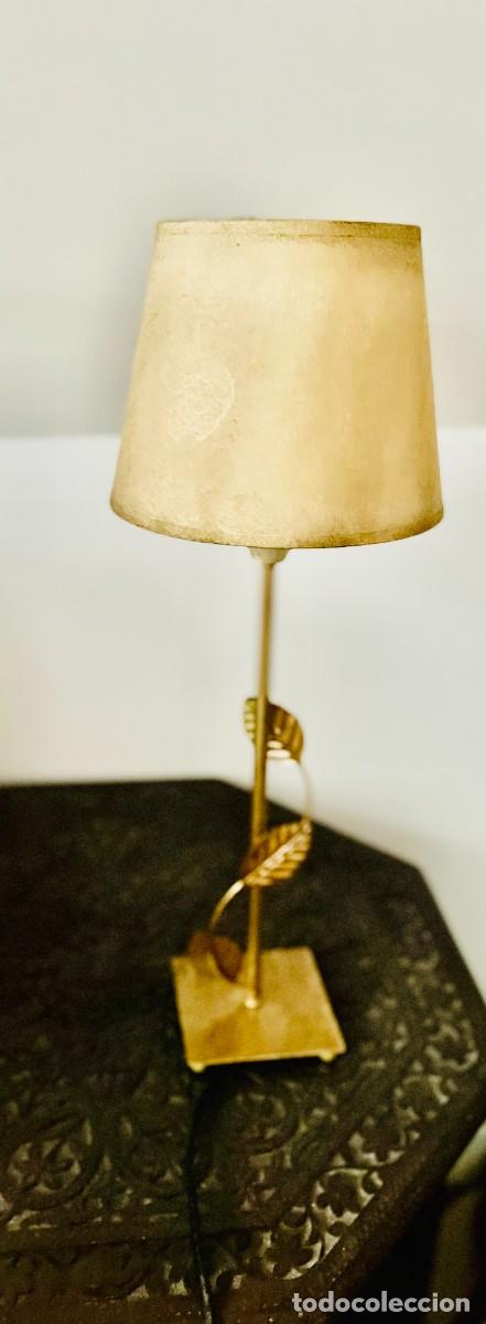 Artesan&iacute;a: lampara mesilla dorada - Foto 2