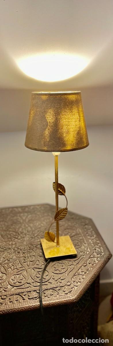 Artesan&iacute;a: lampara mesilla dorada - Foto 3