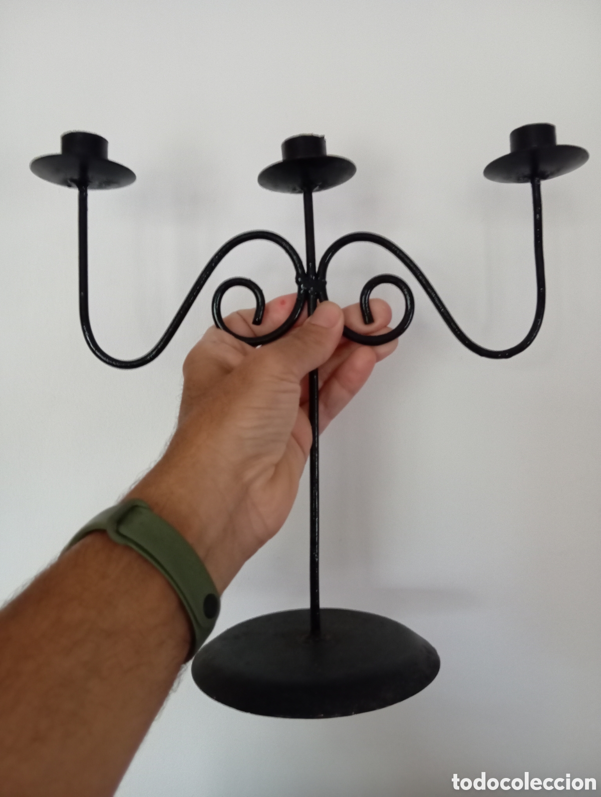 Artesan&iacute;a: Candelabro de metal rustico - Foto 5