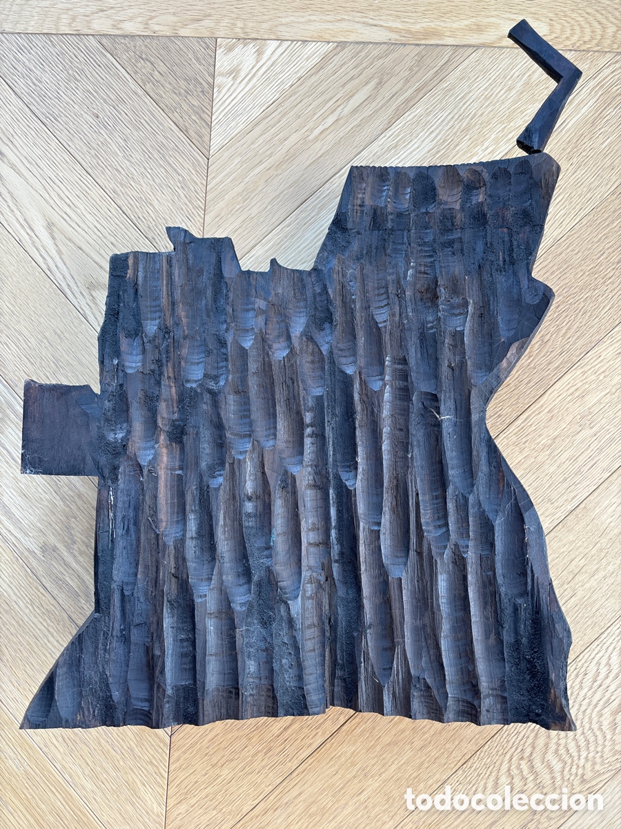 Artesan&iacute;a: Mapa de Angola en madera de &eacute;bano africano - Foto 2