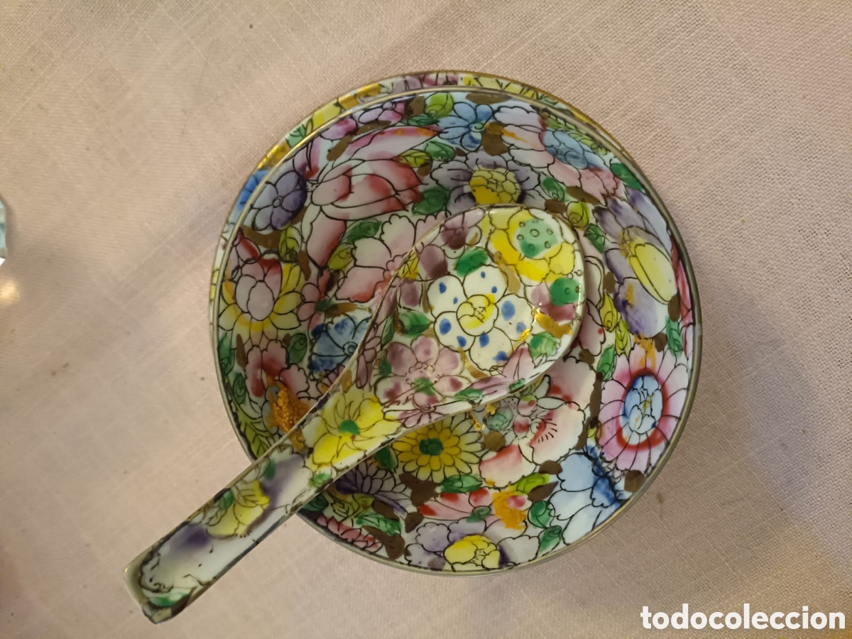 Artesan&iacute;a: Cuenco chino con platillo y cuchara - Foto 1