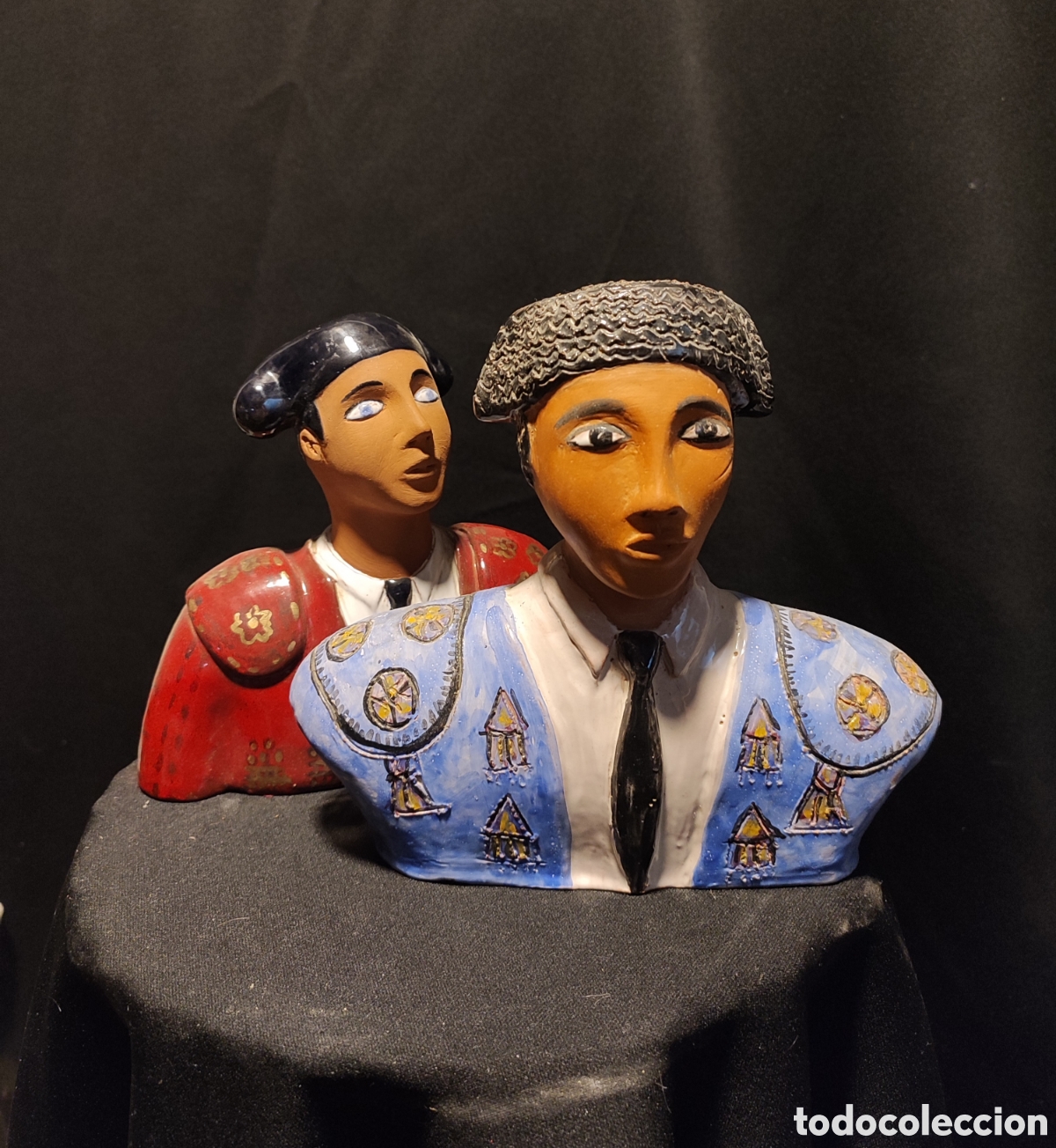 Handicraft: Figuras toreros cer&aacute;mica esmaltada