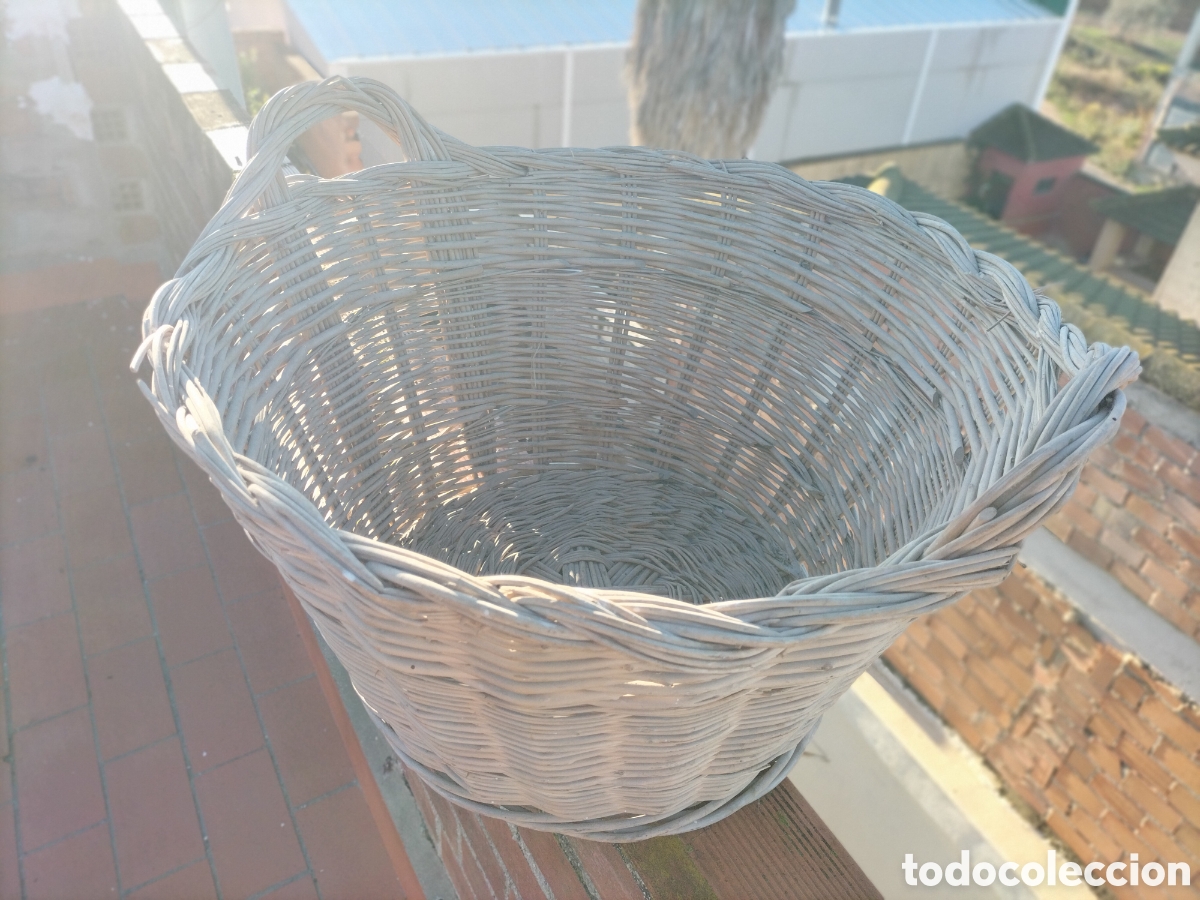 Artesan&iacute;a: Gran cesta de mimbre echa a mano - Foto 2