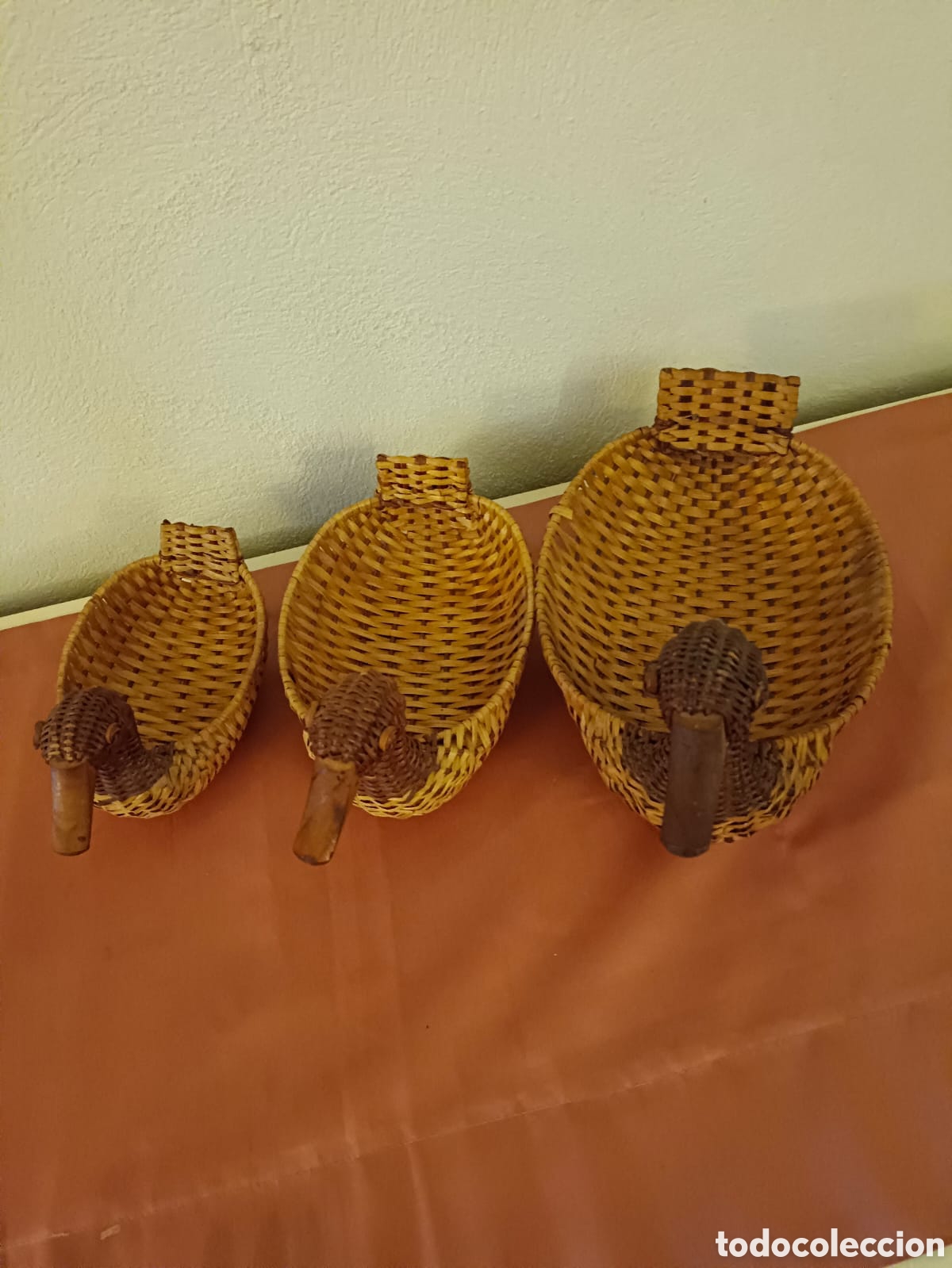 Artesan&iacute;a: Cestas lote de 3 de mimbre - Foto 5