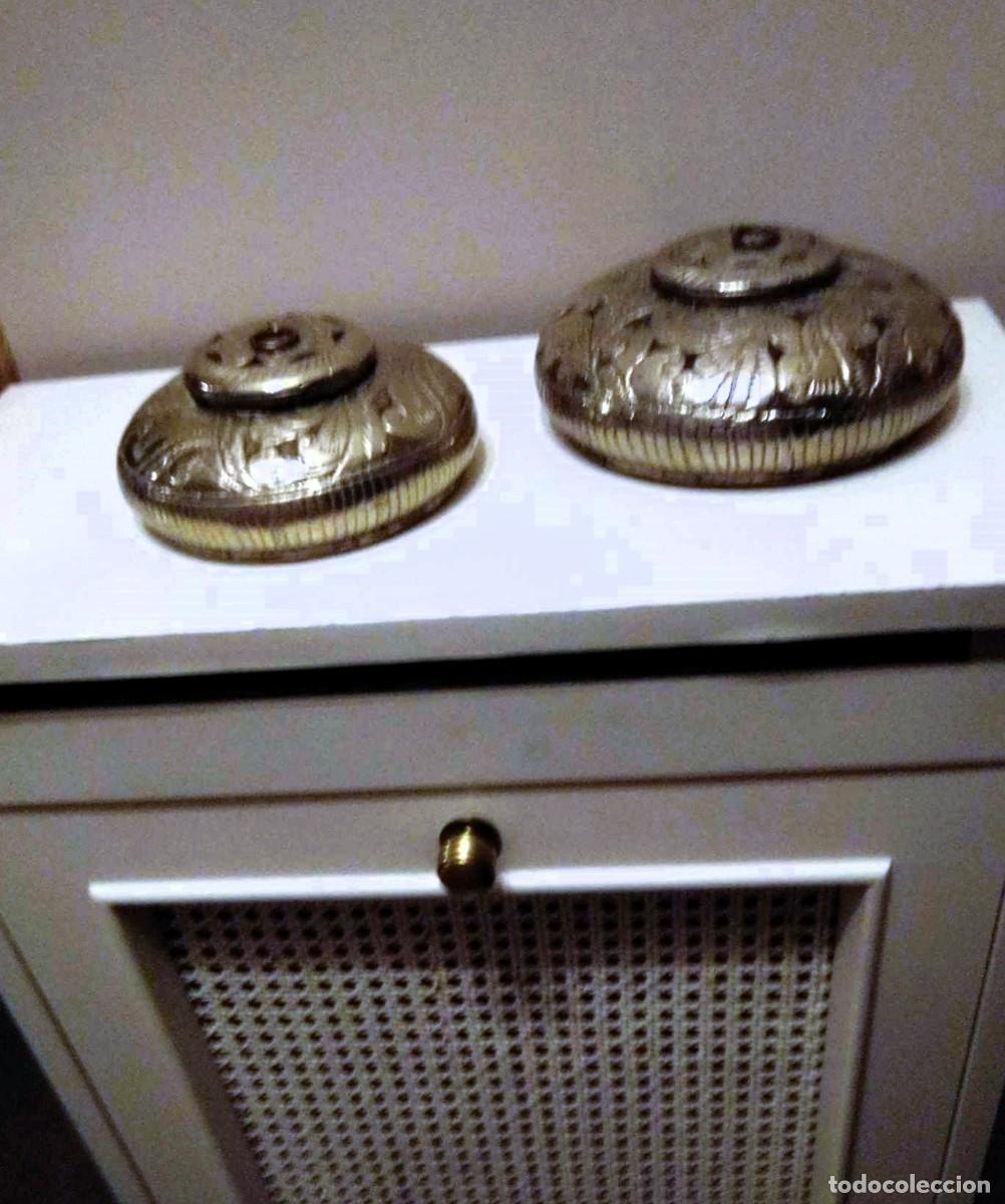 Artesan&iacute;a: 2 Cajas de madera y esta&ntilde;o - Foto 1