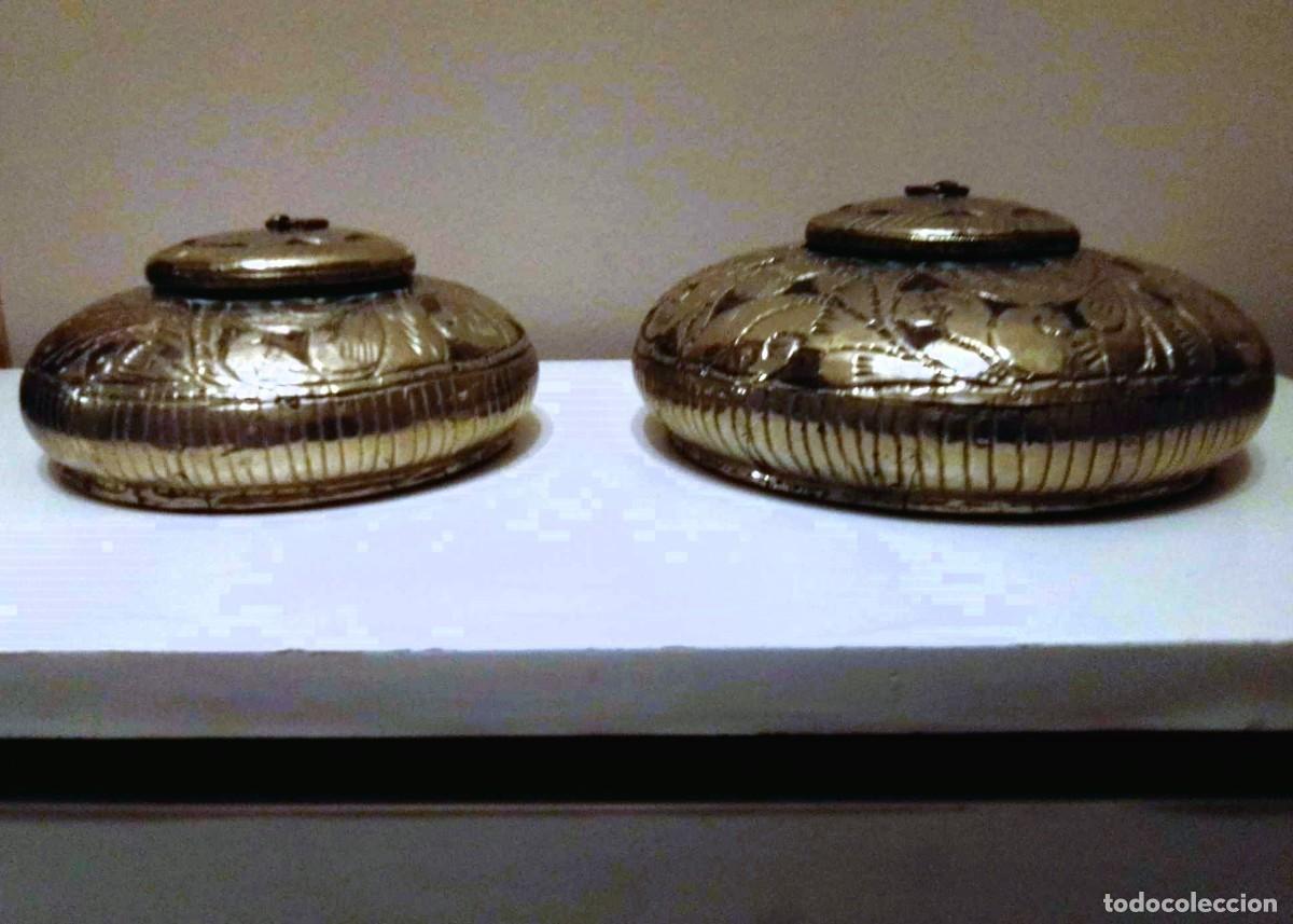 Artesan&iacute;a: 2 Cajas de madera y esta&ntilde;o - Foto 2
