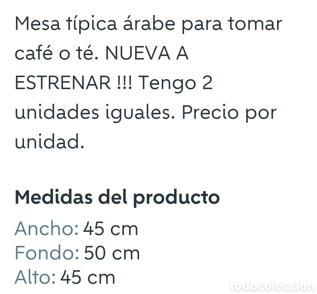 Artesan&iacute;a: Mesa &Aacute;rabe Auxiliar de T&eacute; - Foto 4