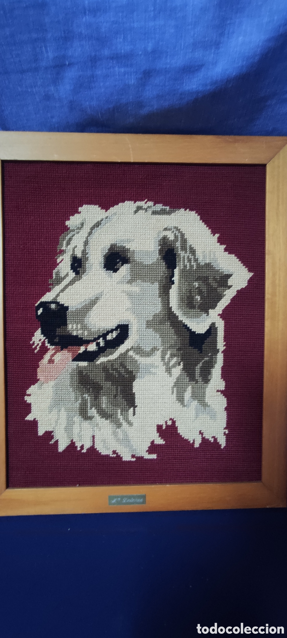 Artesan&iacute;a: Cuadro de medio punto de un perro - Foto 5