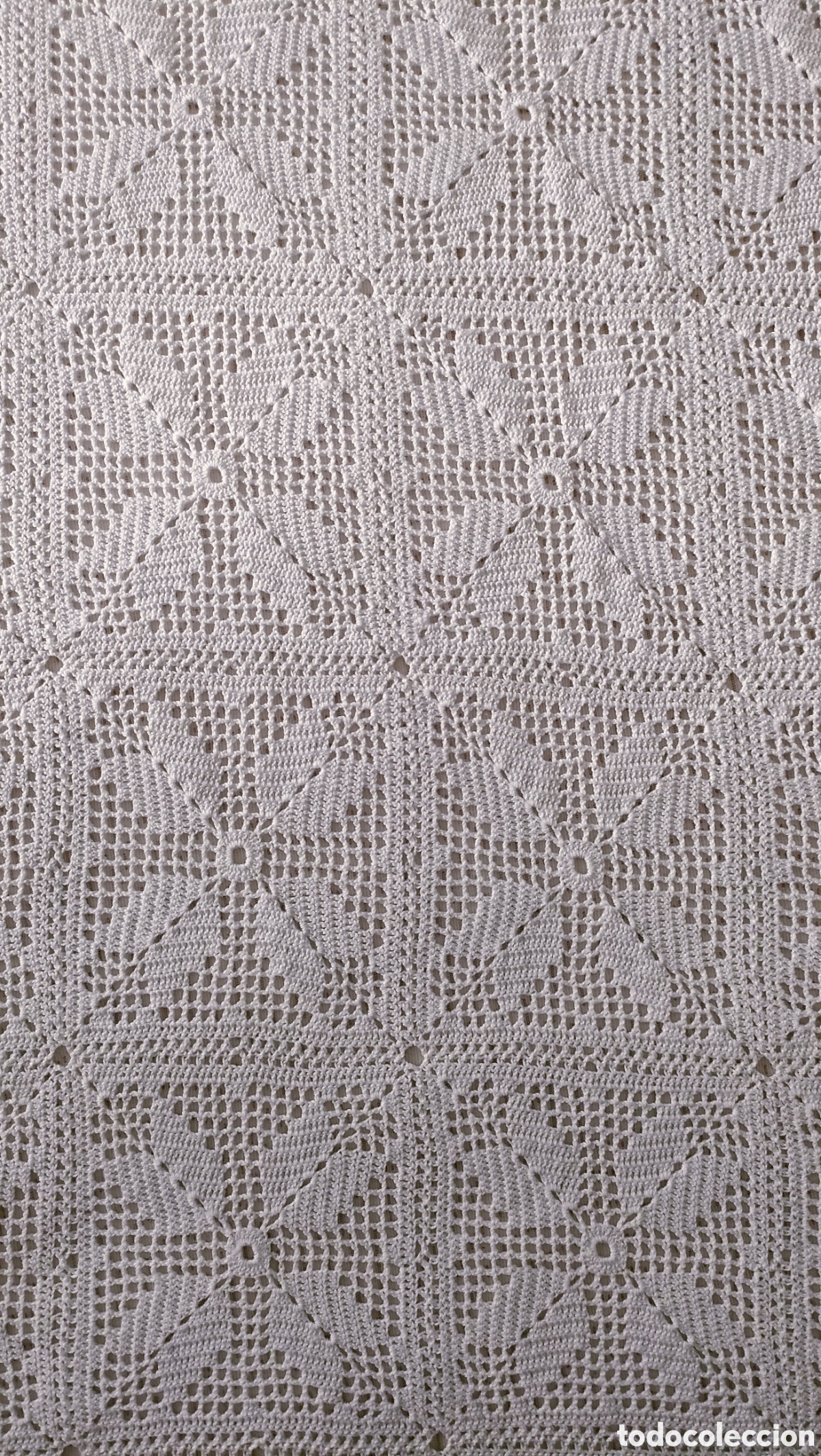 Artesan&iacute;a: Colcha de ganchillo blanca - Foto 2