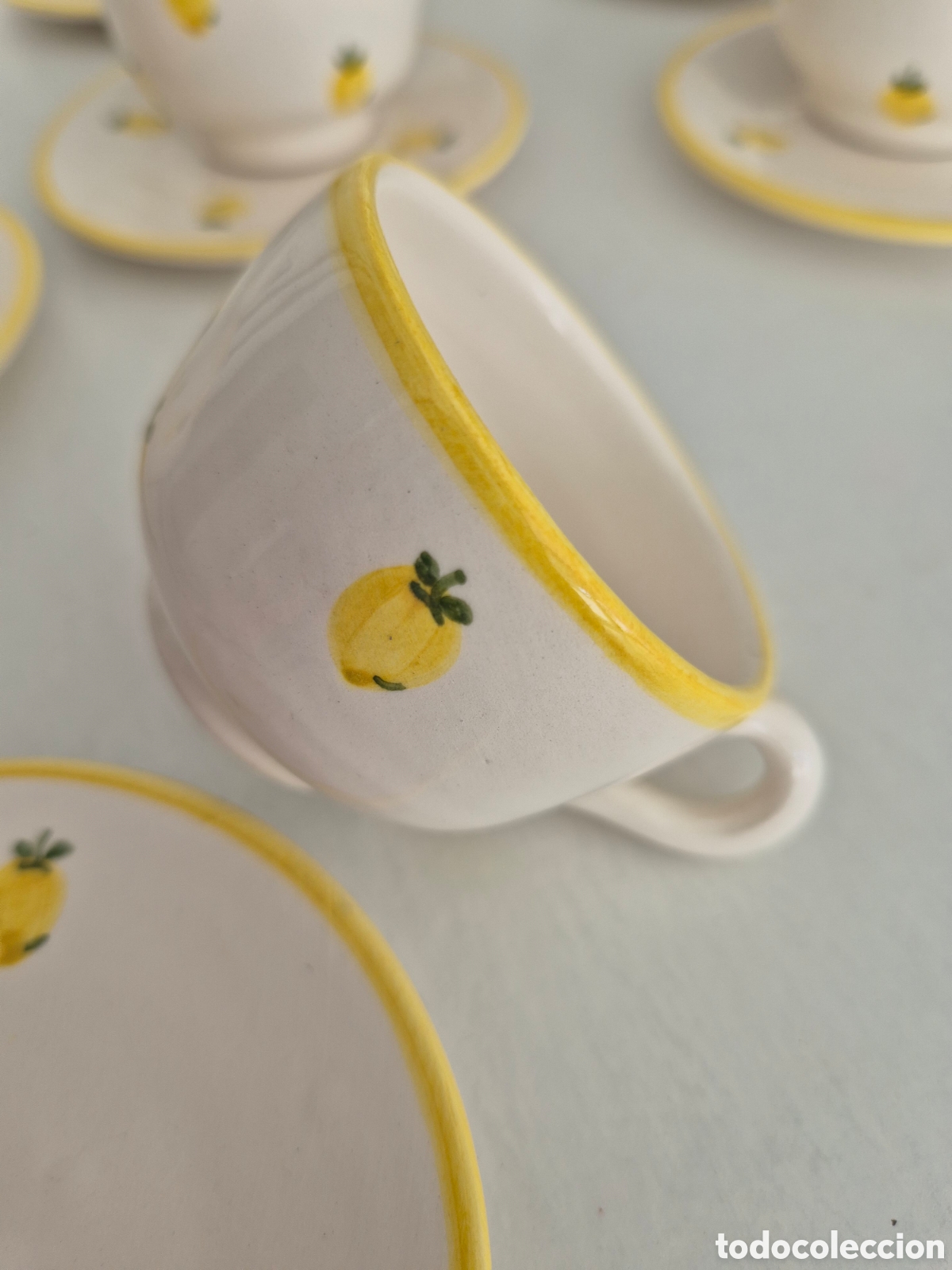 Artesan&iacute;a: Juego caf&eacute;/ t&eacute; limones - Foto 3