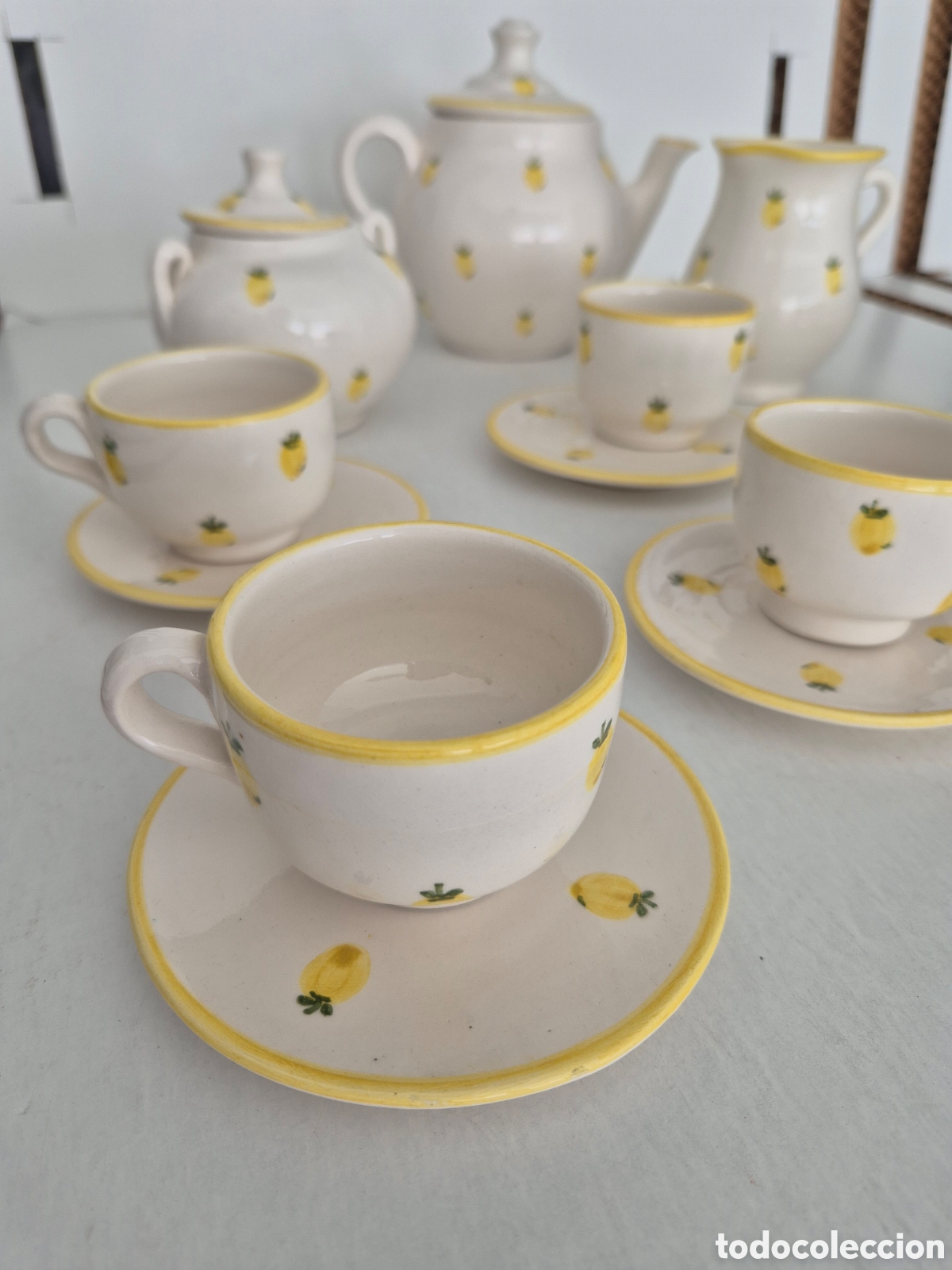 Artesan&iacute;a: Juego caf&eacute;/ t&eacute; limones - Foto 1
