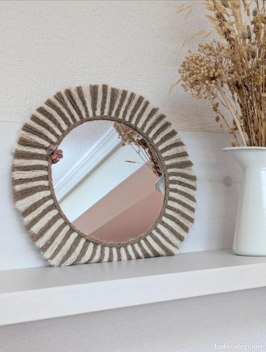 Artesan&iacute;a: Espejo boho artesanal con flecos - Foto 1