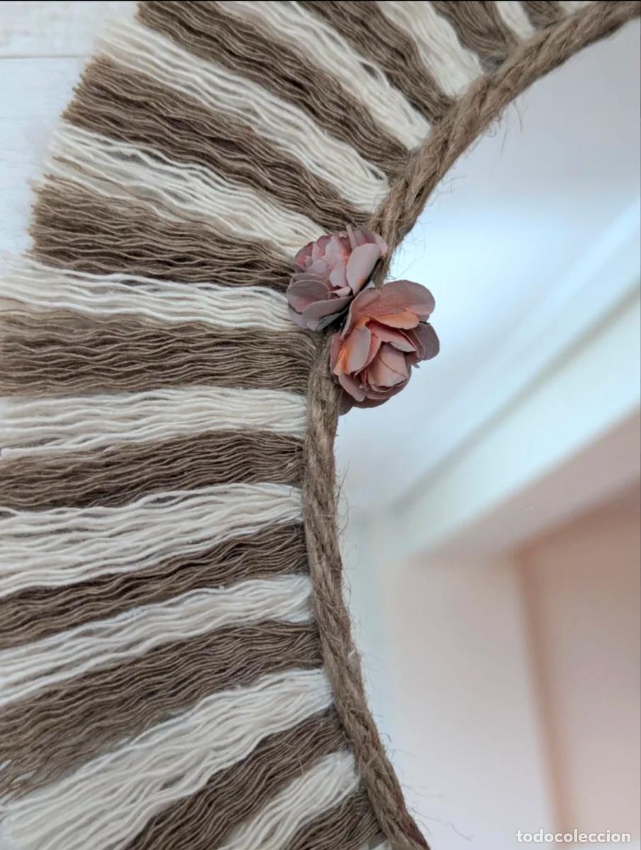Artesan&iacute;a: Espejo boho artesanal con flecos - Foto 2