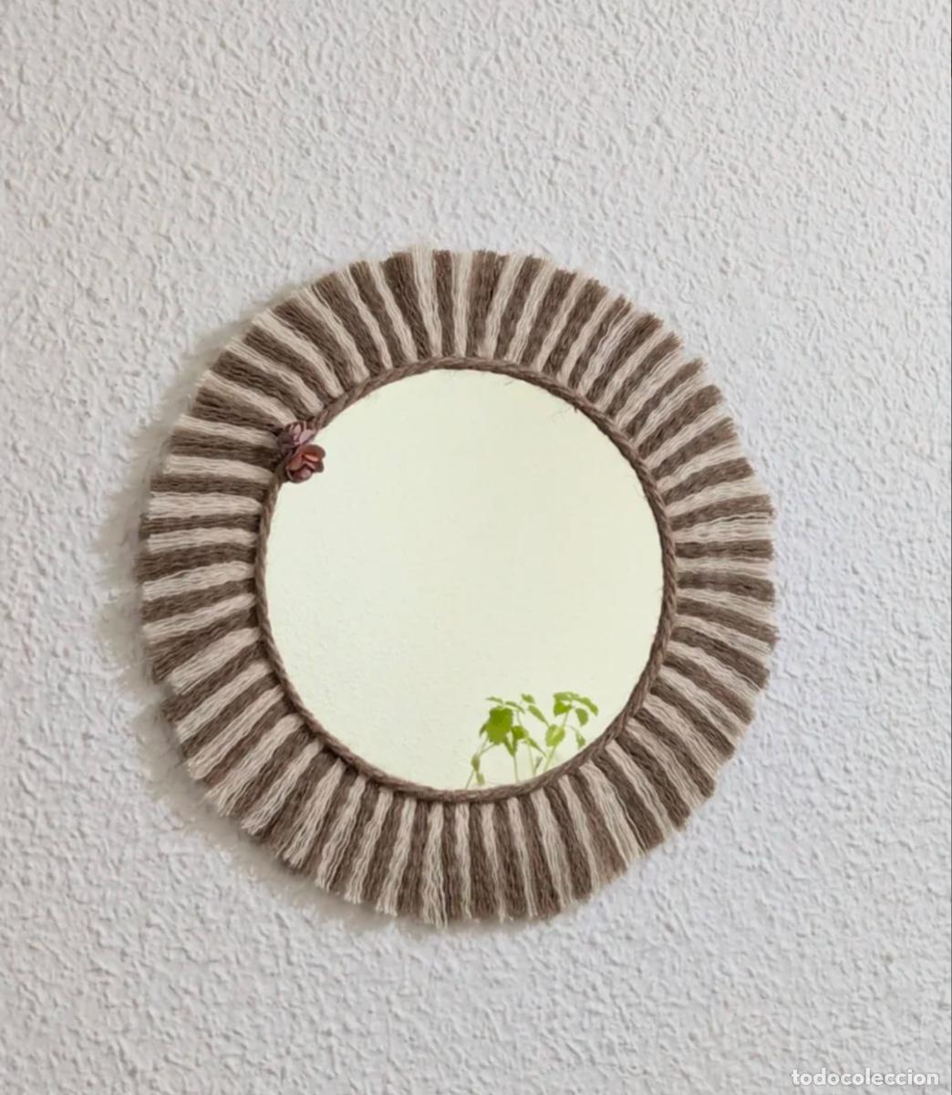 Artesan&iacute;a: Espejo boho artesanal con flecos - Foto 3