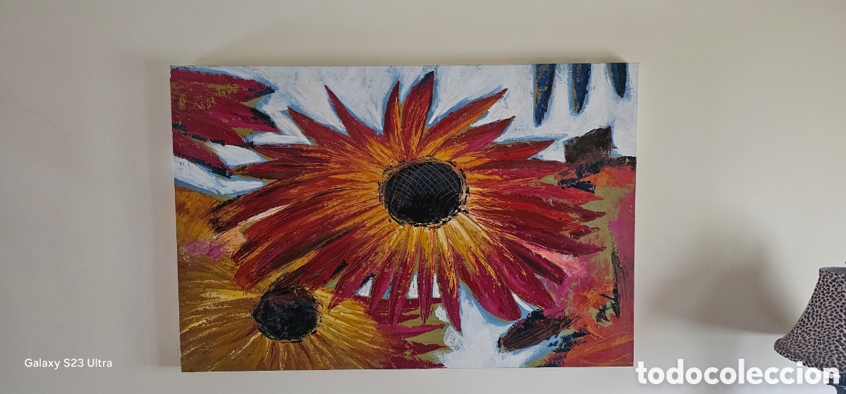 Artesan&iacute;a: &Oacute;leo floral gran formato - Foto 1