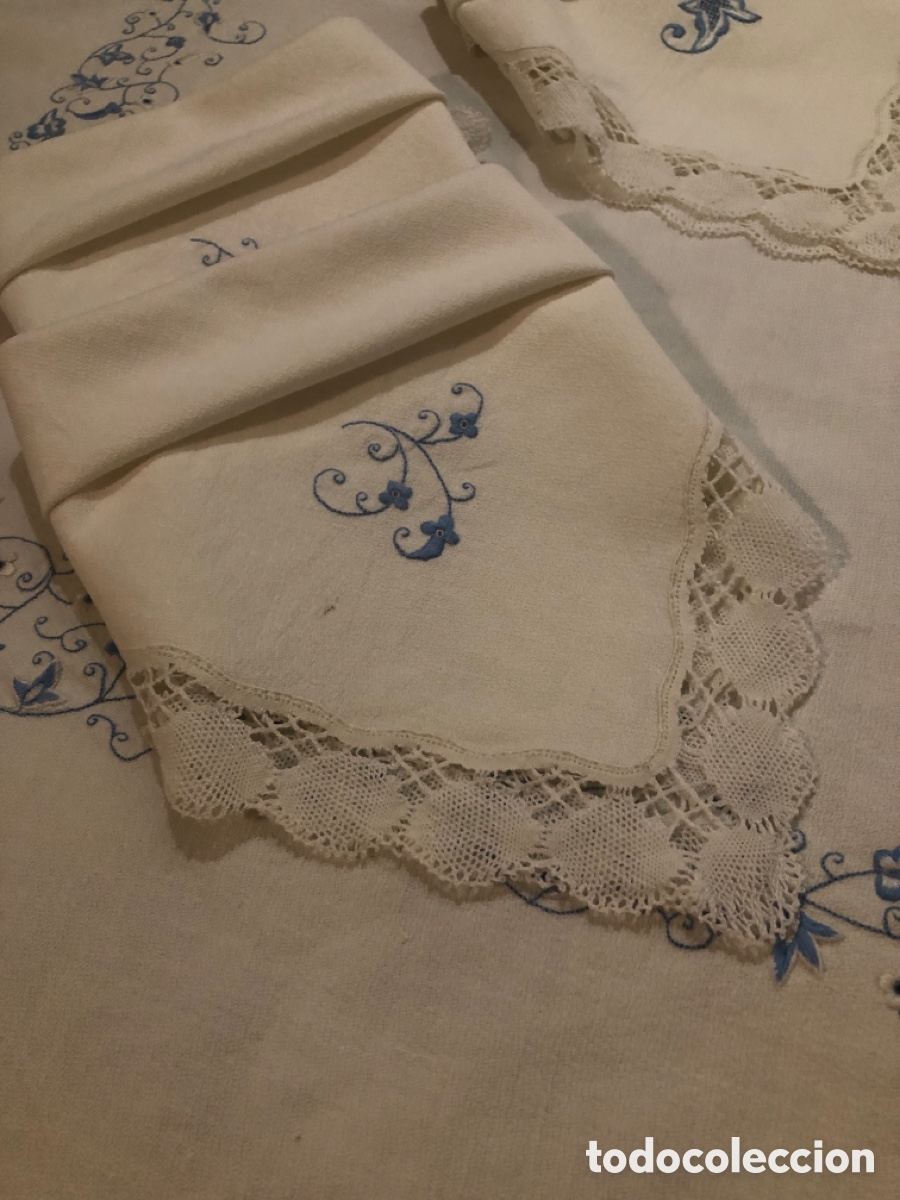 Artesan&iacute;a: Mantel bordado y encaje - Foto 4