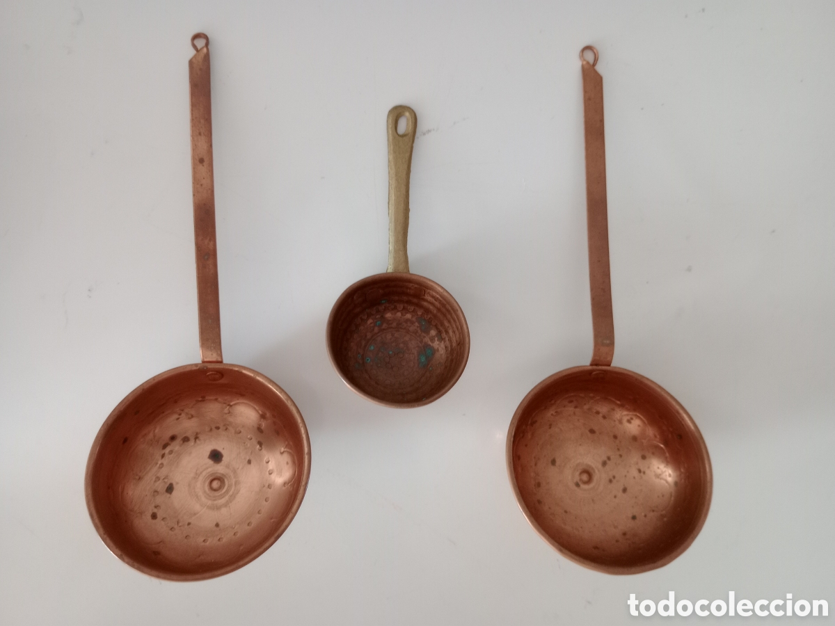 Artesan&iacute;a: 3 mini sartenes de cobre - Foto 2
