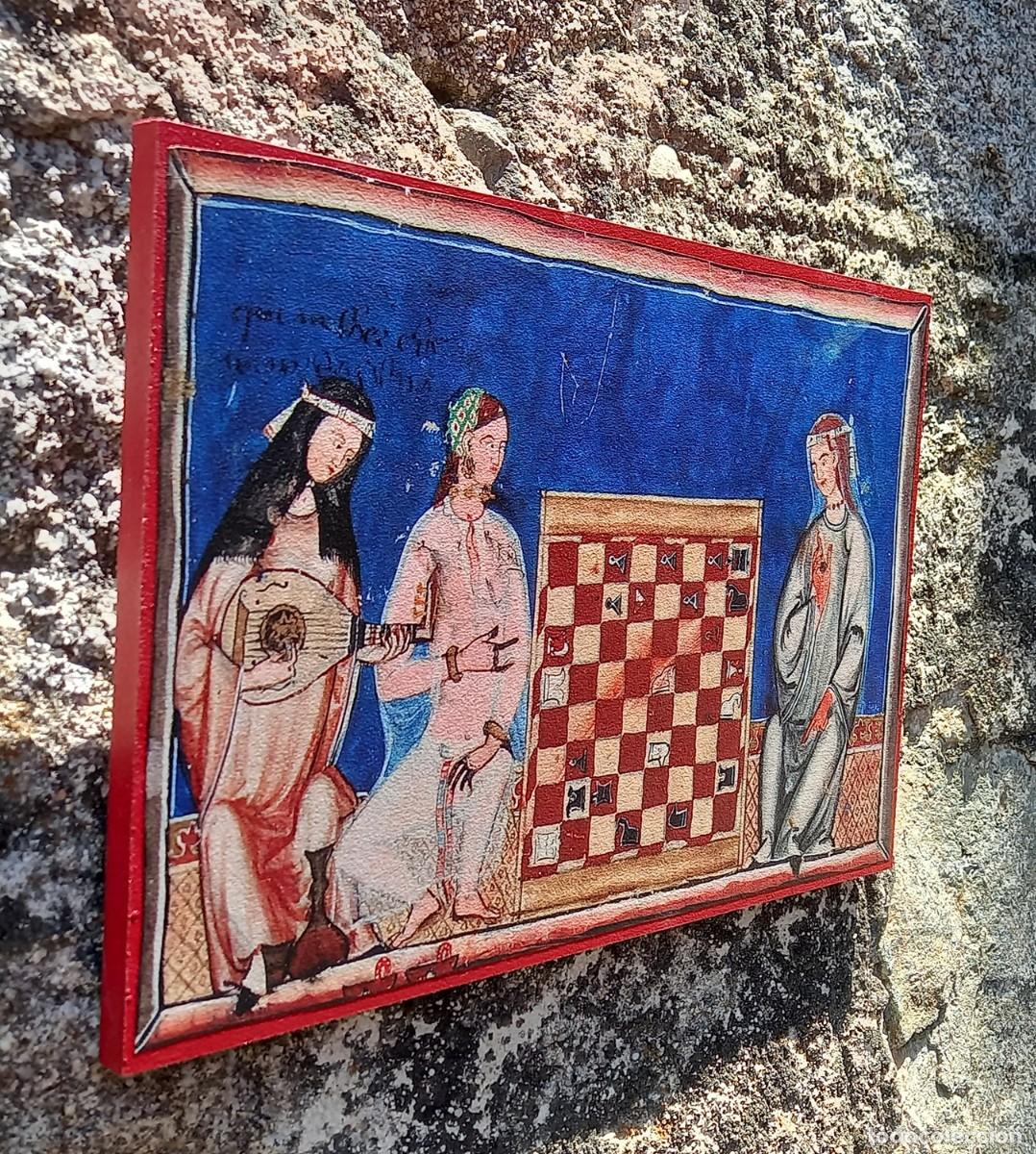 Artesan&iacute;a: Cuadro medieval Damas del ajedrez - Foto 2