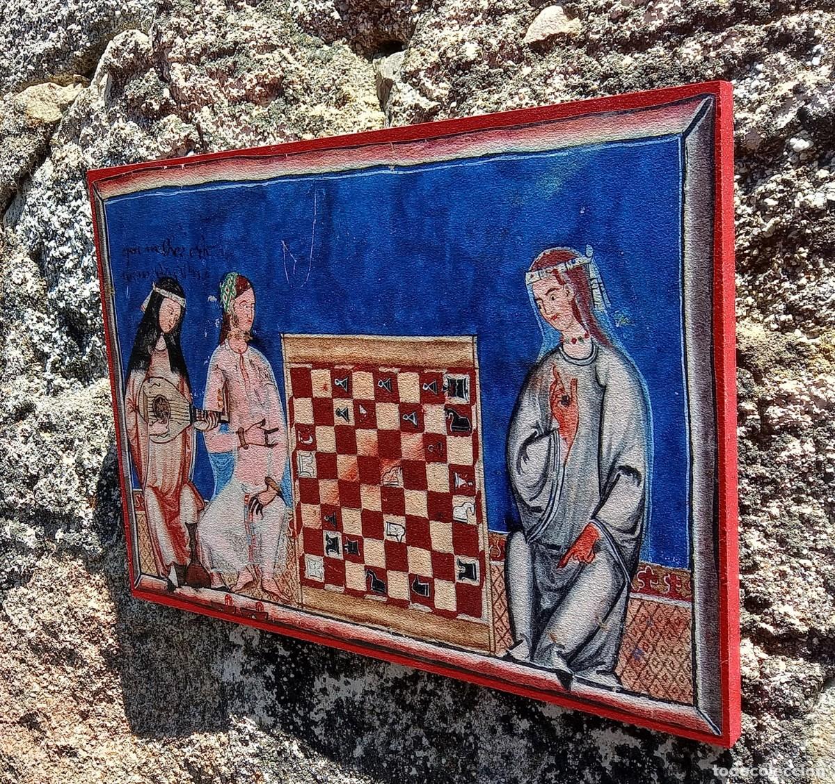 Artesan&iacute;a: Cuadro medieval Damas del ajedrez - Foto 4
