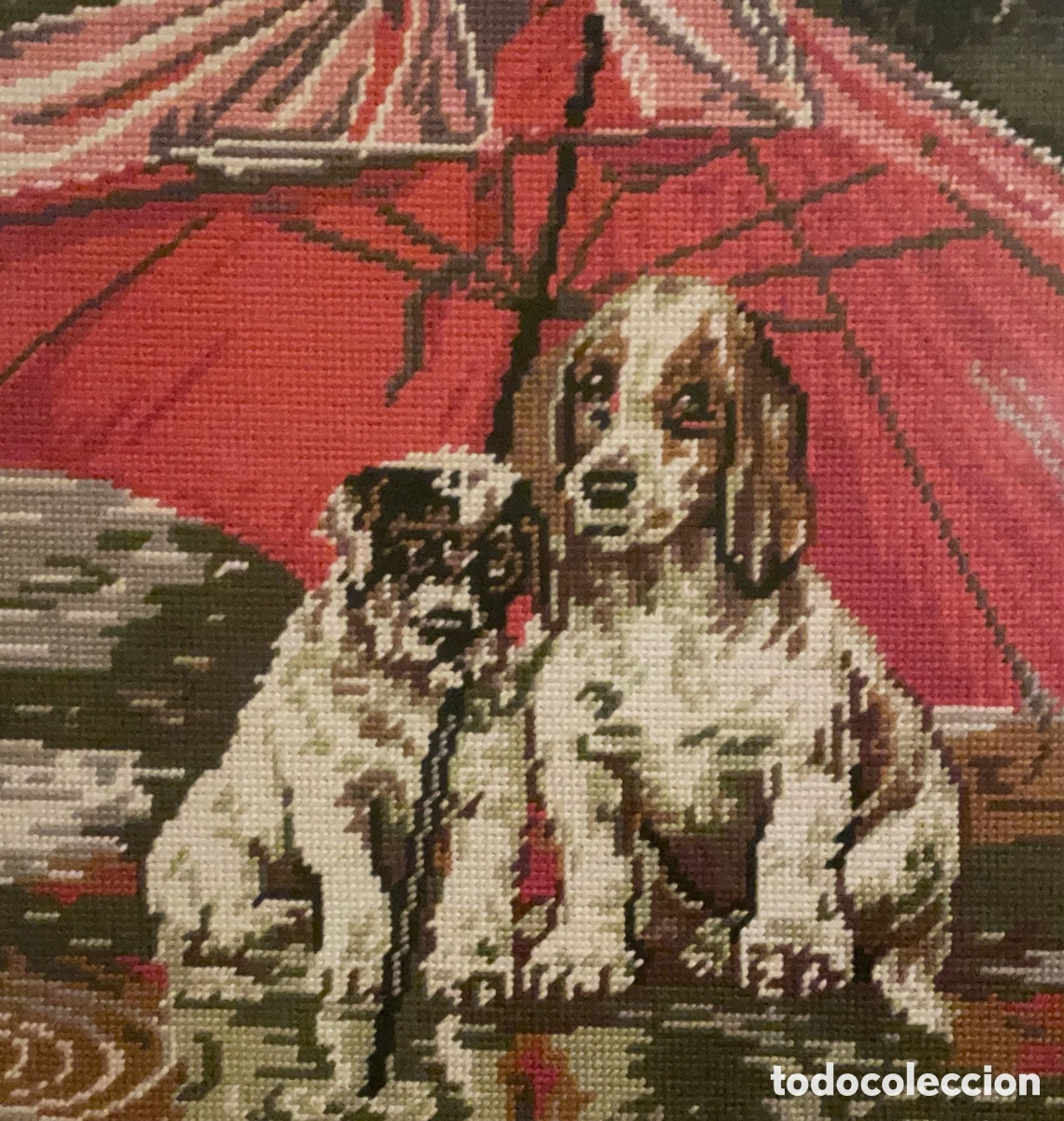 Artesan&iacute;a: Cuadro perros petit point - Foto 3