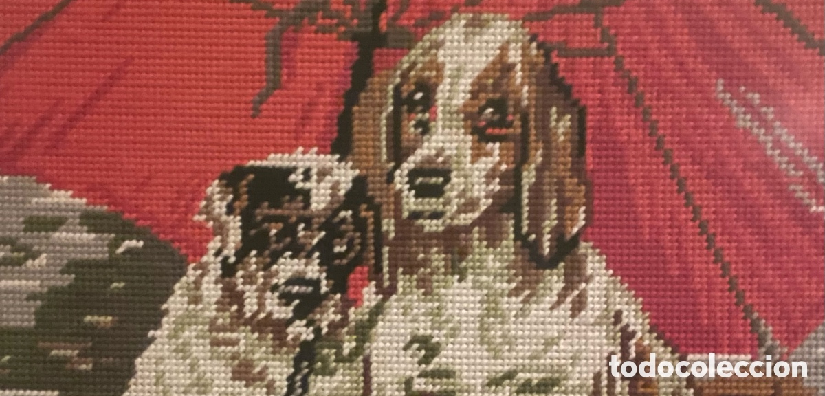 Artesan&iacute;a: Cuadro perros petit point - Foto 4