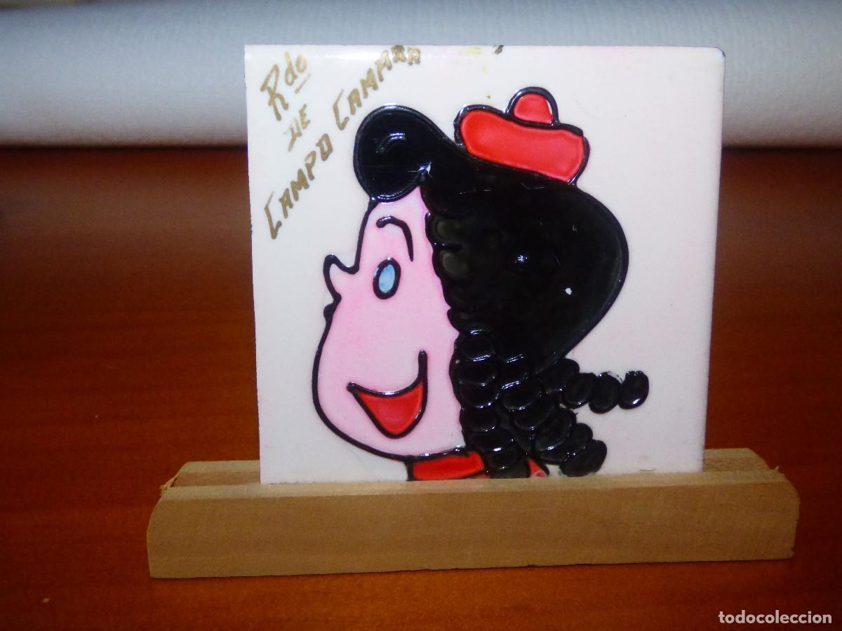 Artesan&iacute;a: Baldosa decorada a mano. - Foto 1