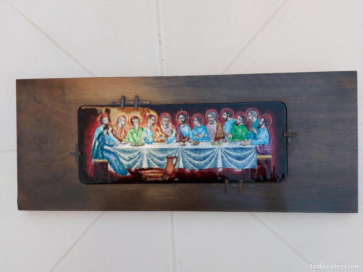Artesan&iacute;a: esmalte santa cena sobre base de madera - Foto 1