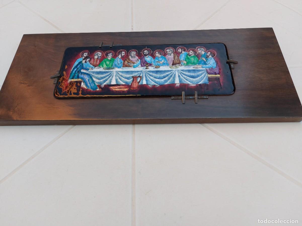 Artesan&iacute;a: esmalte santa cena sobre base de madera - Foto 2