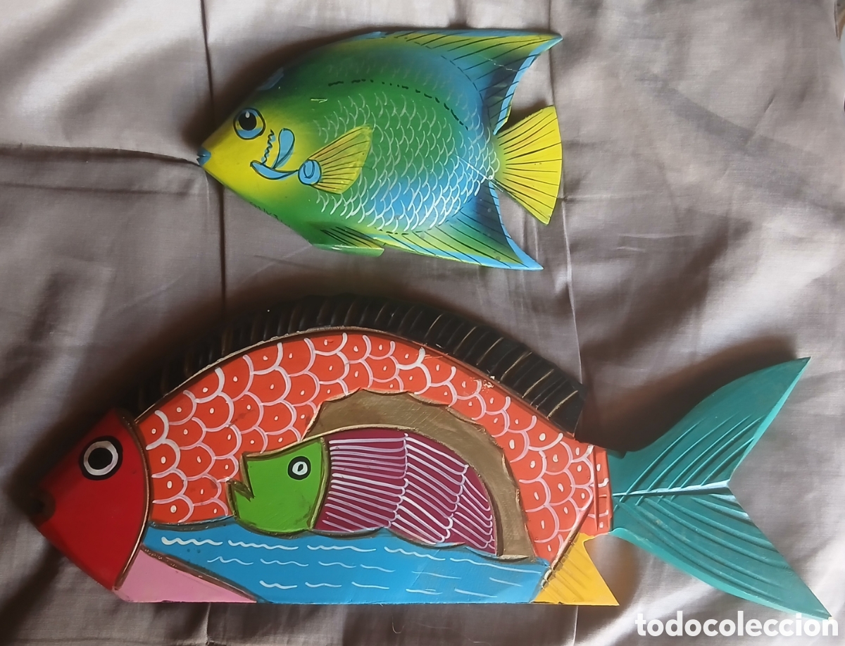 Artesan&iacute;a: Peces de madera pintados a mano - Foto 2