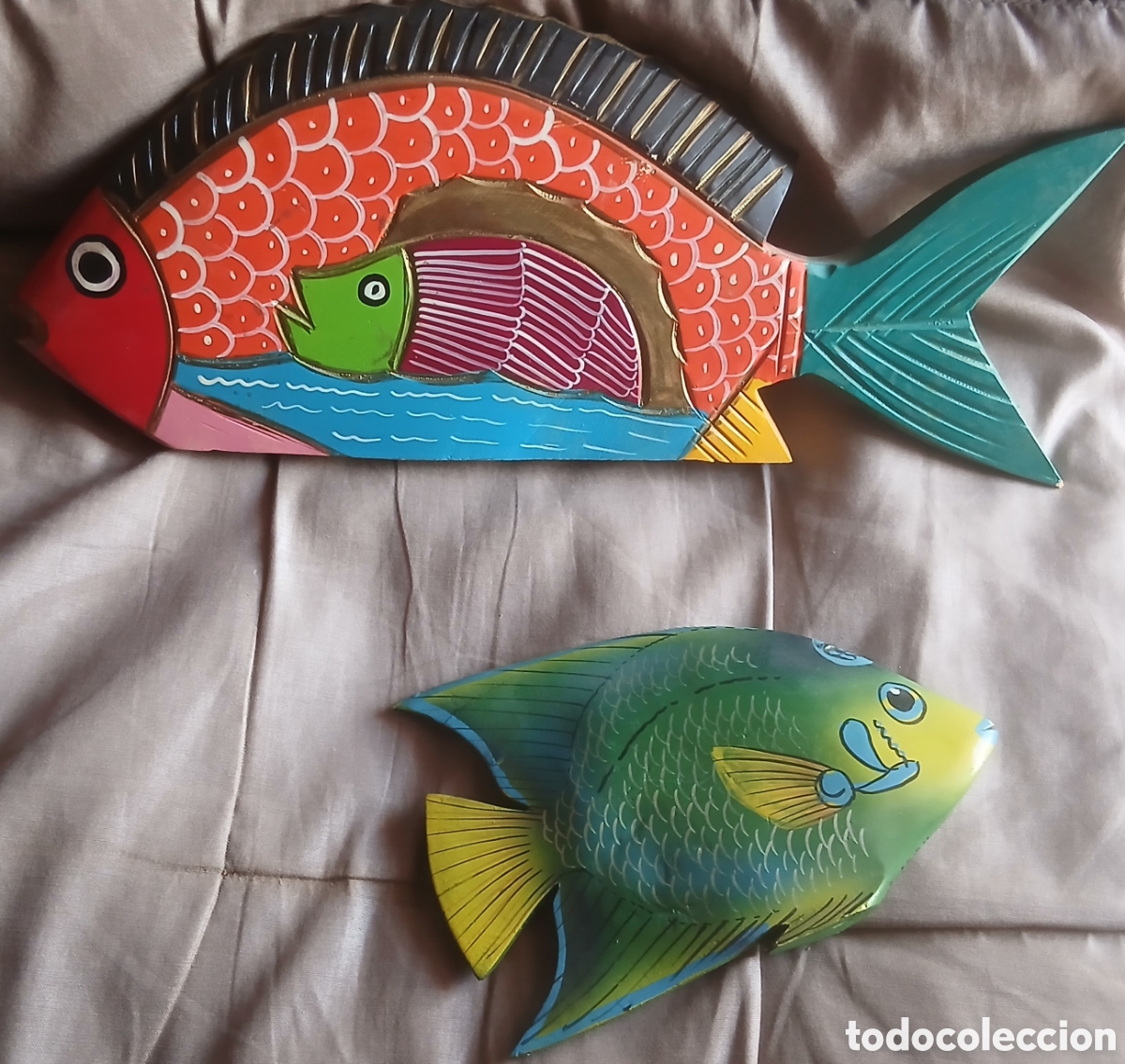 Artesan&iacute;a: Peces de madera pintados a mano - Foto 3