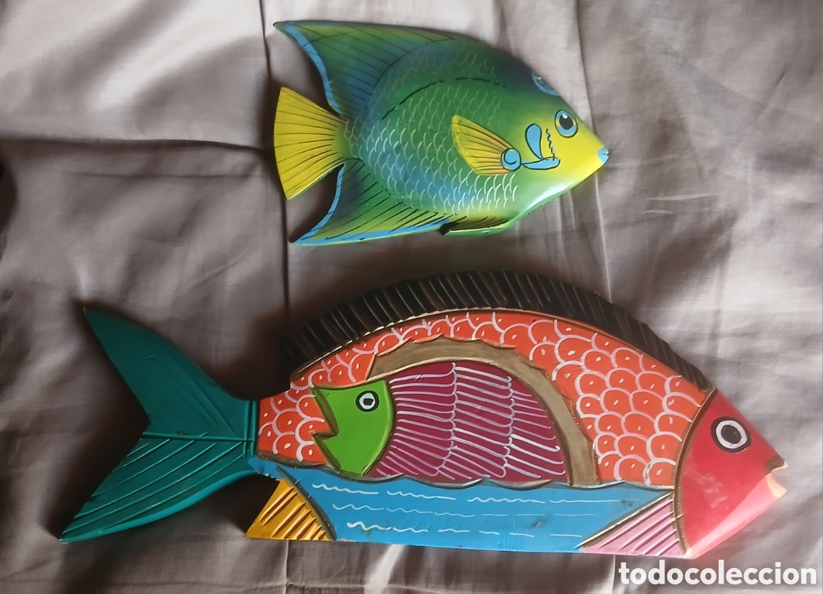 Artesan&iacute;a: Peces de madera pintados a mano - Foto 1