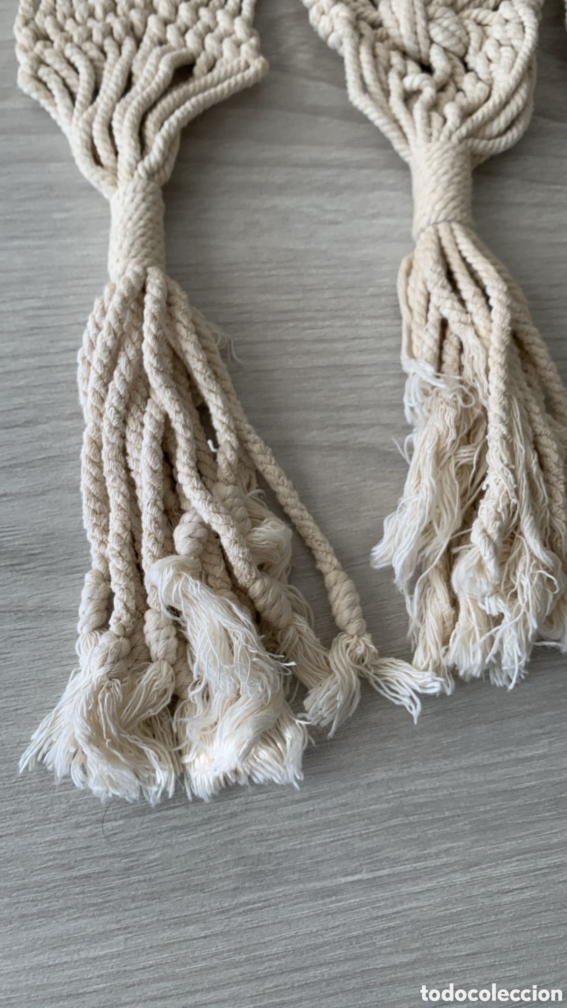 Artesan&iacute;a: Tapiz macram&eacute; color beige - Foto 3
