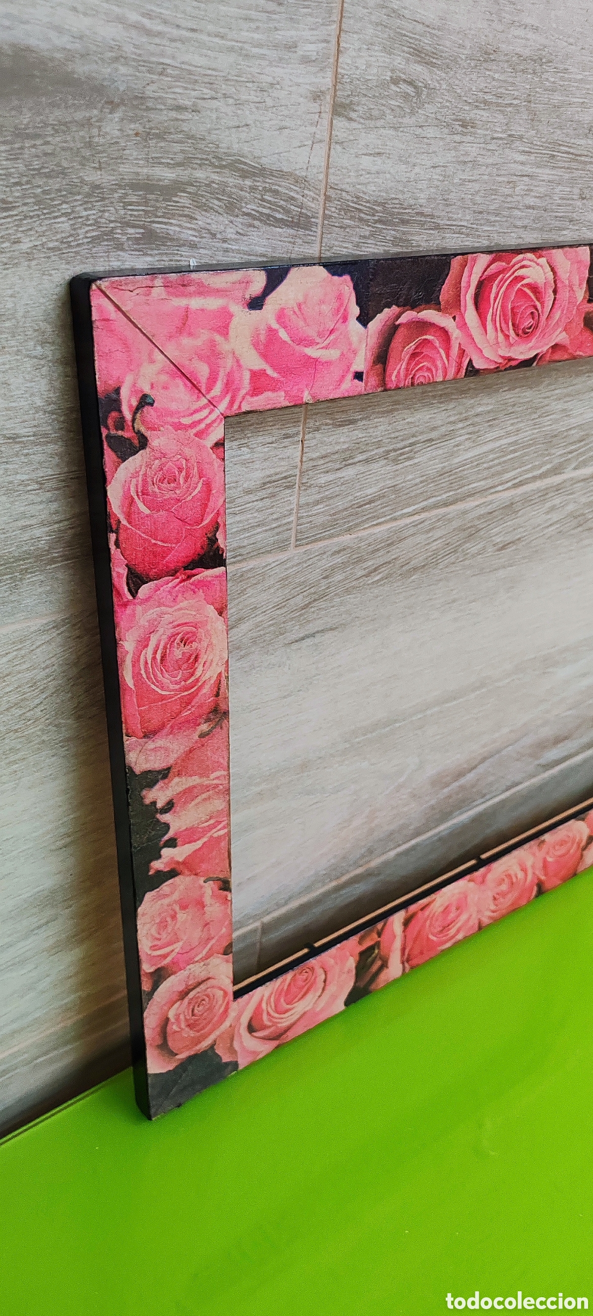 Artesan&iacute;a: Marco estampado rosas rosadas - Foto 3