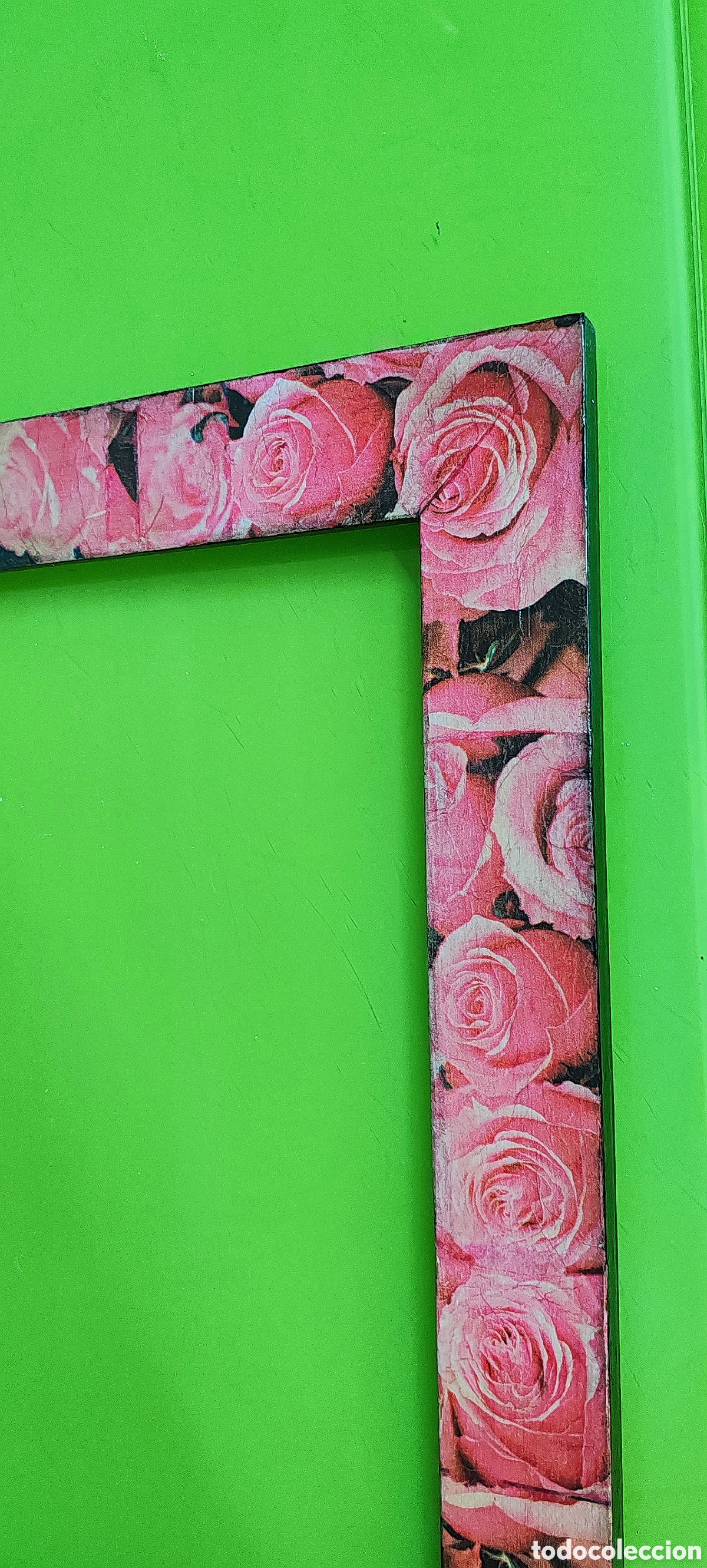 Artesan&iacute;a: Marco estampado rosas rosadas - Foto 4